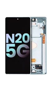 OLED Assembly With Frame For Samsung Galaxy Note 20 5G Mystic Green Original - Picture 1 of 4