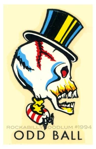 New Hot Rod Poster 11x17 Novelty Impko Oddball Skull Drag race Garage Art - Picture 1 of 1