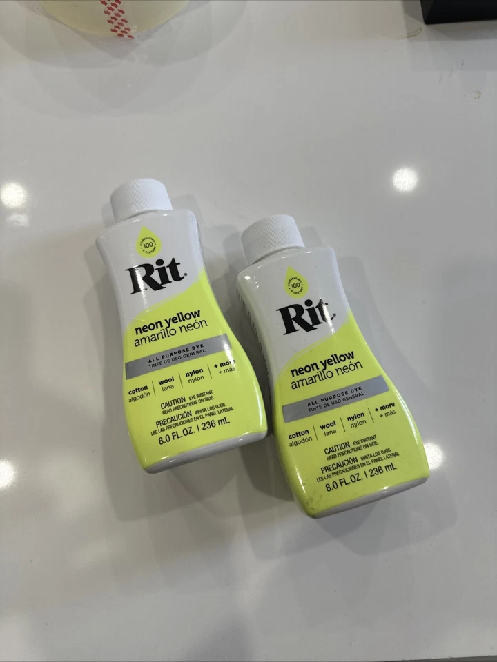 2x Rit All-Purpose Liquid Dye 8 Oz Neon Yellow - Image 1 of 1