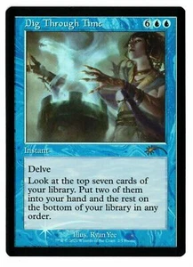 MTG. Dig Through Time Foil Retro Frame NM - Picture 1 of 1
