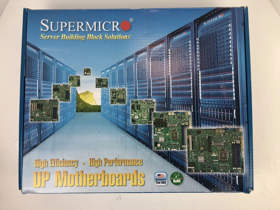 SuperMicro UP motherboard - Socket J - 5000X  Series LGA771 SATA MBD-X7DGU-B - Image 1 of 4