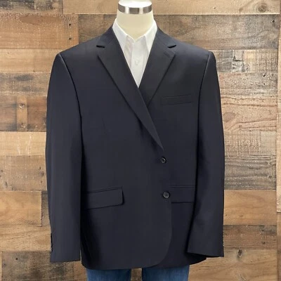 Stafford Sport Coat Blazer Wool Mens 50R Black Suit Jacket Casual Classic Fit - Image 1 of 4