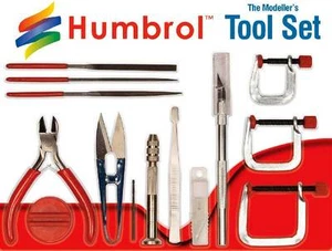 Humbrol Modellbau-Werkzeug-Set Seitenschneider Handbohrer Bastelmesser Schere... - Bild 1 von 1