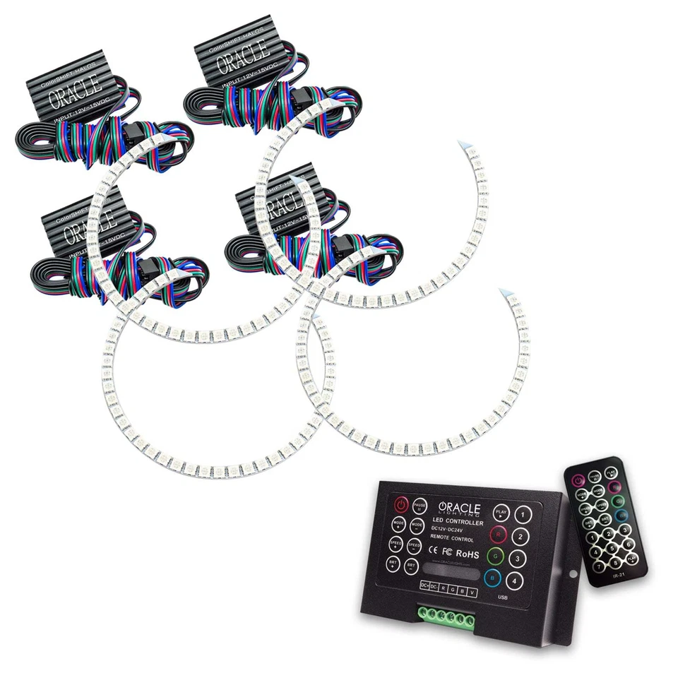 Kit de halo de faros de anillo redondo LED Oracle 08-13 para GMC Sierra con controlador 2.0 Foto 1 de 1