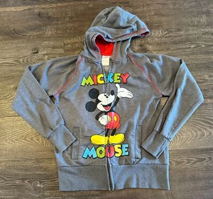 DISNEY STORE Mickey Mouse Hooded Jersey Zip Front Jacket~Ladies Size S~Small~ - Picture 1 of 2