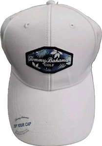 New Tommy Bahama Baseball White Golf Cap Hat adjustable strap - Picture 1 of 4