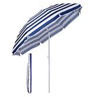 Sekey 1.6m Beach Umbrella with Cover Portable Tilting Garden Parasol Umbrell...