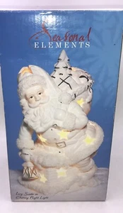 Marfil Santa Claus Luz Nocturna Estatua Elementos Estacionales FUNCIONA - Imagen 1 de 11