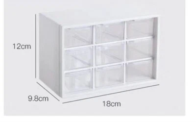 2 Pack Clear Jewelry Box Plastic Bead Storage Craft Container Earrings Organizer - Image 1 of 4
