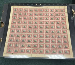 US SCOTT #620 2C STAMP NORSE-AMERICAN SHEET OF 100 MINT OG MISSING RED PLATE NUM - Picture 1 of 1