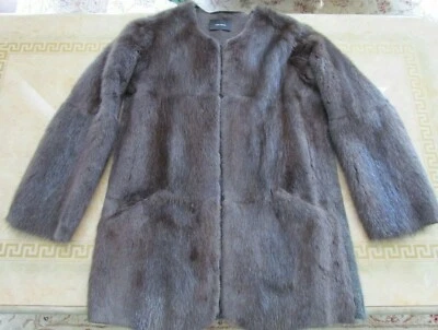 ISABEL MARANT Natural Ondatra  Fur Alpaca,Cashmere Coat/Jacket FR 36,US 6,IT40 - Image 1 of 4