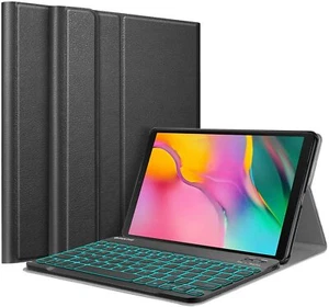  Slim Case Cover & Tastatur mit Hintergrundbeleuchtung für Galaxy Ta A10.1 2019 T510/T515/T517      - Bild 1 von 18
