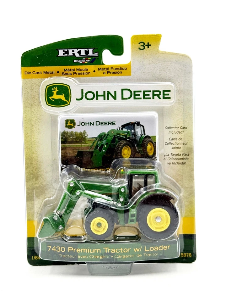 1/64 John Deere 7430 FWA Premium Tractor W/ Loader & Collector Card - Image 1 of 1