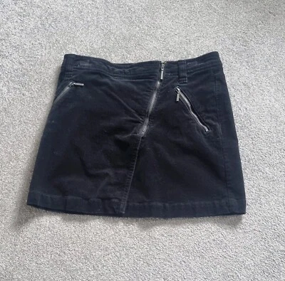 Next Black Cord Velvet Mini Skirt - Image 1 of 4