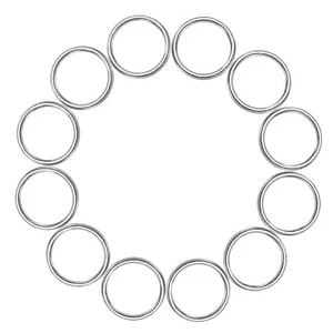 1.2" Metal 0 Rings, Welded Ring Buckles for Purse, Belts, Dog Collars, 12Pcs - Picture 1 of 5