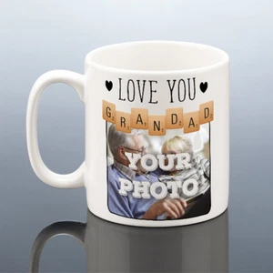 TAZA DE FOTOS DE ABUELO Abuelo Día del Padre Regalo Abuelo Taza de Cumpleaños Bampy Abuelos Pops - Imagen 1 de 5