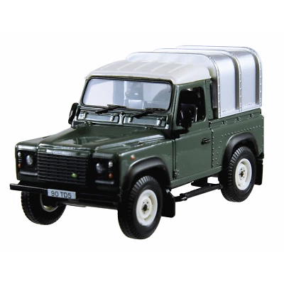 Genuine Land Rover Defender 90 Green with Canopy 1:32 Birthday Gift Idea - Image 1 of 4