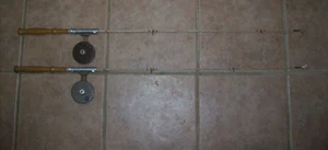 2x Carretes de pesca vintage Horrock & Ibbotson TURN 'N SPIN #231-20, con cañas - Imagen 1 de 15