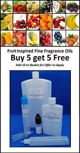 Fruit Fragrance Oils for Soap & Candle making, Wax Melts, Bath Bombs, Diffusers - Picture 1 of 44