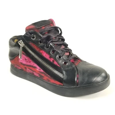 Just Cavalli Mujer Diseñador Tenis Cuero Satinado Zapatos Talla EU-37 / US-7 Foto 1 de 4