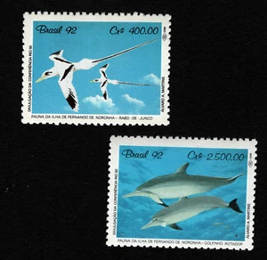 OPC 1992 Brazil Dolphins & Birds Set Sc#2352-3 MNH 34600 - Bild 1 von 1
