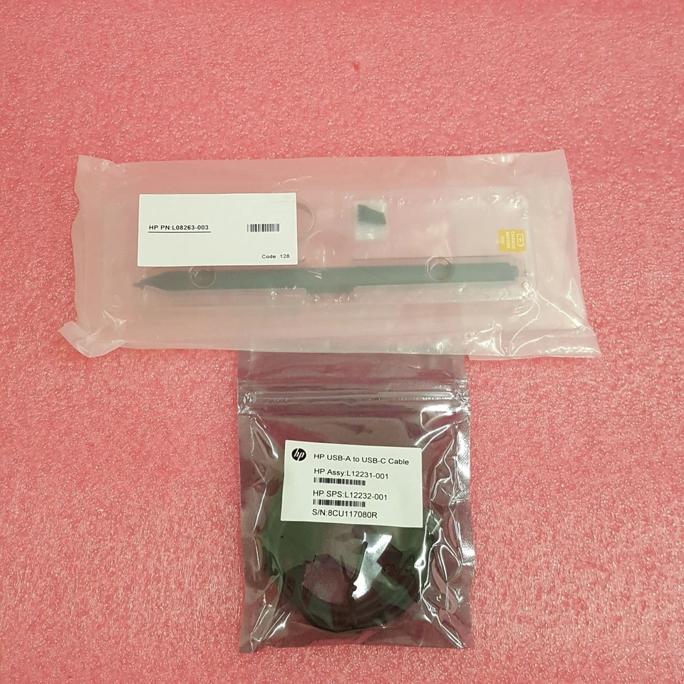 HP Rechargeable Black Active Stylus Pen G3 L08263-003 w/ USB-A to USB-C Cable