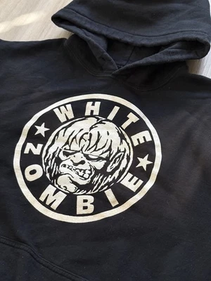 White Zombie Hoodie L Black, White Graphic Zombie Logo, Metal Band Sweatshirt - Image 1 of 4