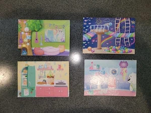 Juego de 4 tarjetas de habitación para casa de muñecas Gabbys Spin Master Netflix DreamWorks repuesto  - Imagen 1 de 2