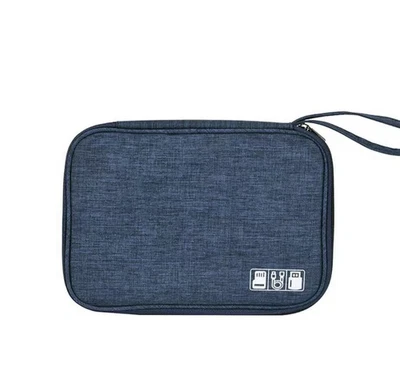 Bolsa de armazenamento eletrônica à prova d'água para viagem carregador USB cabo organizador estojo - Imagem 1 de 4