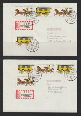 BRD 1255+1256 MOPHILA ZDR LOT 4x BRIEFE +100,00 nur 7,50 EURO  siehe 4x SCAN - Bild 1 von 4