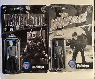 THE WOLFMAN and FRANKENSTEIN 3.75" B/W Reaction Figures 2015 NYCC - Image 1 of 4