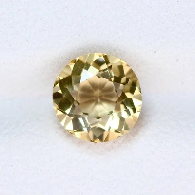 1.19 Ct Significant Perfect Round 6.9 MM Yellow Brazil Natural Yellolw Beryl - Image 1 of 4