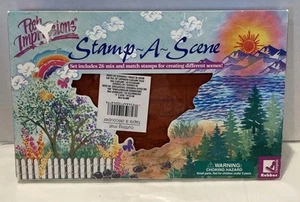 Estampilla Posh Impressions-A-Scene nueva en caja sellada 26 estampillas mezcladas y combinadas - Imagen 1 de 5
