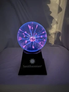 Smithsonian Glass Plasma Ball Battery Operated 5" Diameter 8 1/2" Tall #51802 - Picture 1 of 5