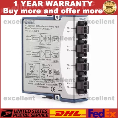 US Free TAX NEW NI NI-9239 NI9239 4-Channel C Series Voltage. - Image 1 of 4