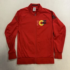 ADIDAS COLOMBIA FCF SOCCER TRACK FOOTBALL JACKET Men’s Medium Red Full Zip Up - Picture 1 of 11