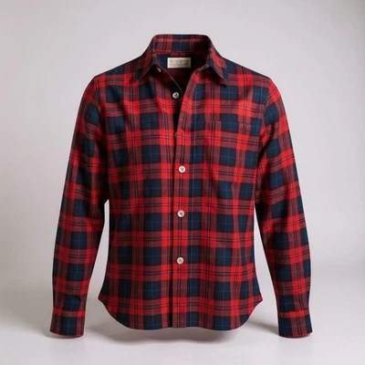 Vintage Pendleton Wool Women’s Small Loop Collar Tartan Plaid Button Up Shirt - Image 1 of 4