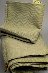 2pc Herringbone Green 27"-35"x63" Sofa Cover FunnyFuzzy Chenille Furniture - Picture 1 of 10