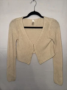 Suéter de punto recortado para mujer MAHINA manga larga talla PEQUEÑA, sobre la parte superior 2 broches - Imagen 1 de 4