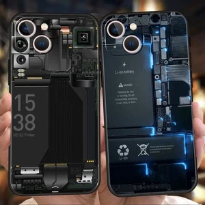 Case For iPhone 15 Pro Max 14 11 12 13 XR 7 6 Circuit Board Pattern Phone Cover - Picture 1 of 21