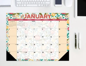 Spring Floral 2026 22" x 17" Large Monthly Deskpad - Picture 1 of 5