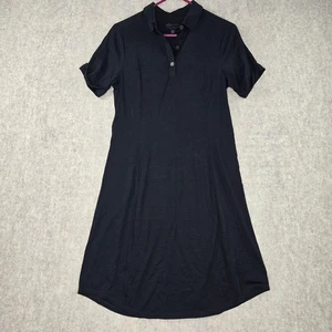 QÔR Womens Polo-Style Dress Black Size S Stretch Comfort Fit Pre-Owned - Picture 1 of 6