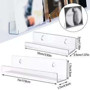 Acrylic Record Shelf Stand Wall Mounted Record Holder For Vinyl Album Display - Picture 1 of 27