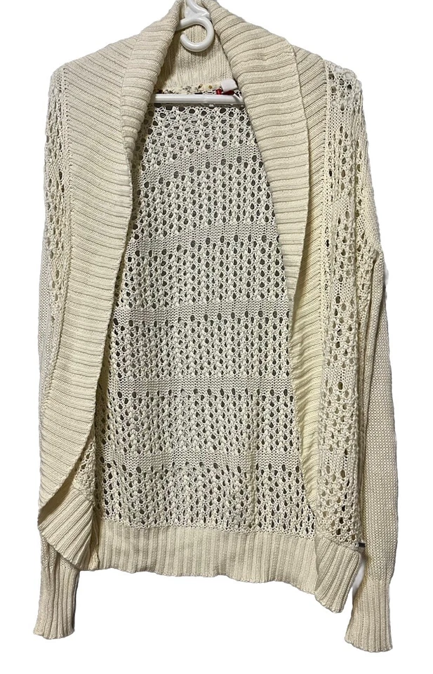Women's Open Front Cardigan Sweater Open Knit Crochet Long Sleeve  Sz M Element - Image 1 of 4