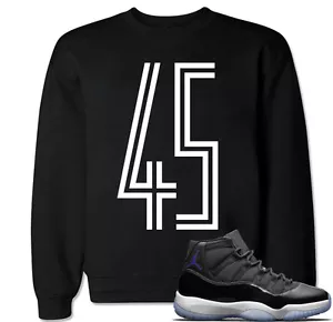 Space Jam 45 Sweater to match with Air Js 11 Space Jam XI 23 Retro 11 Shoes - Picture 1 of 10