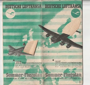 Flugplan Deutsche Lufthansa Sommer 1939 original - Bild 1 von 23