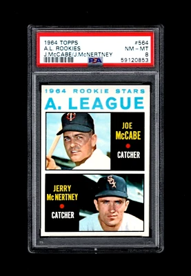 1964 Topps #564 AL ROOKIES J.McCabe/J.McNertney PSA 8 NM-MT VERY HIGH END! - Image 1 of 2