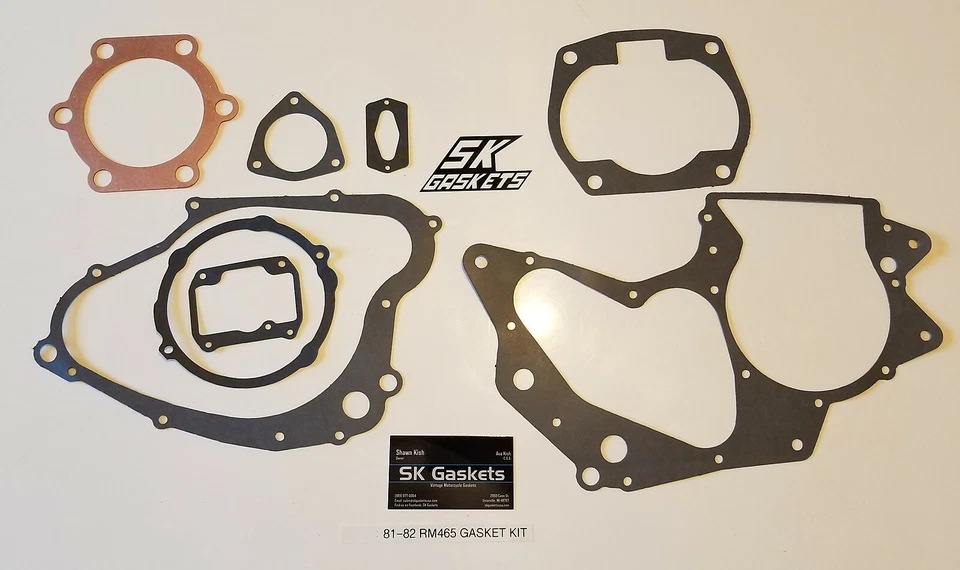 81 82 1981 1982 Suzuki RM465 RM 465 Kit de juntas Foto 1 de 1