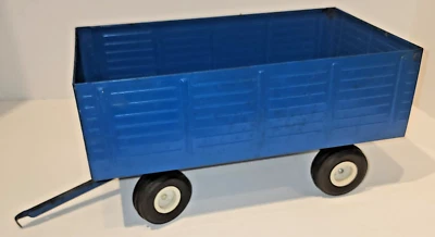 Ertl Steel Farm Equipment Wagon Blue 12" Trailer Vintage - Image 1 of 4