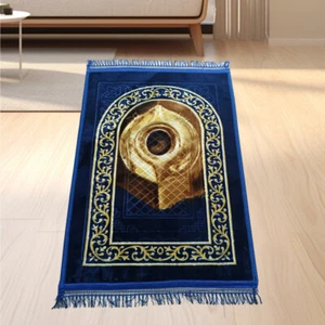 Carpet Muslim Prayer Rug Mat Blanket Pad Portable Turkish Prayer Carpet Gift NEW - Picture 1 of 15